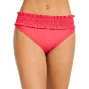 Tommy Hilfiger Womens Smocked Bikini Bottom(Black 11)