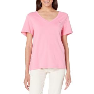 Tommy Hilfiger Women’s T-shirts, Plus Size Tops (Standard and Plus Size)(Peony)