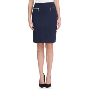 Tommy Hilfiger Womens Zipper Pocket Pencil Skirt(Midnight)
