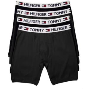 Tommy Hilfiger mens Underwear Cotton Classics 4-pack Boxer Brief – Amazon Exclusive(4 Black)