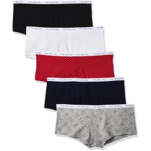 Tommy Hilfiger womens Classic Cotton Boyshort Panties | 5 Pair Pack(Multicolor)