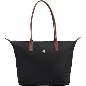 Tommy Hilfiger womens Popette Large Tote Bag With Zipper(Black)