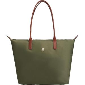 Tommy Hilfiger womens Popette Large Tote Bag With Zipper(Huntsman Green)