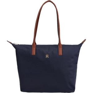 Tommy Hilfiger womens Popette Large Tote Bag With Zipper(Space Blue)