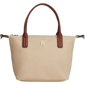 Tommy Hilfiger womens Popette Small Tote Bag With Removable Crossbody Strap(Sandalwood)