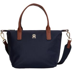 Tommy Hilfiger womens Popette Small Tote Bag With Removable Crossbody Strap(Space Blue)