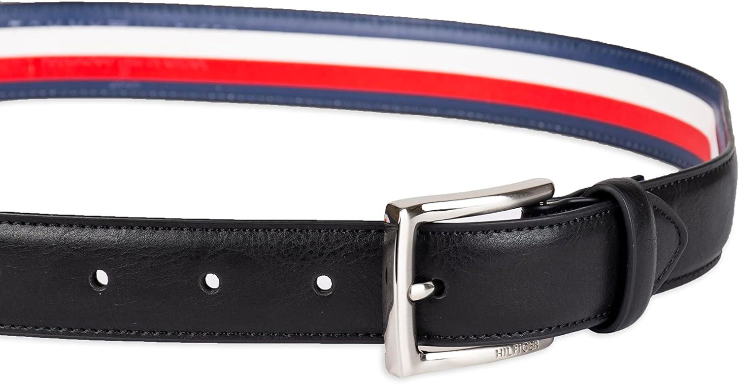 imageTommy Hilfiger Big Boys Casual Belt for Jeans Pants UniformClassic Black