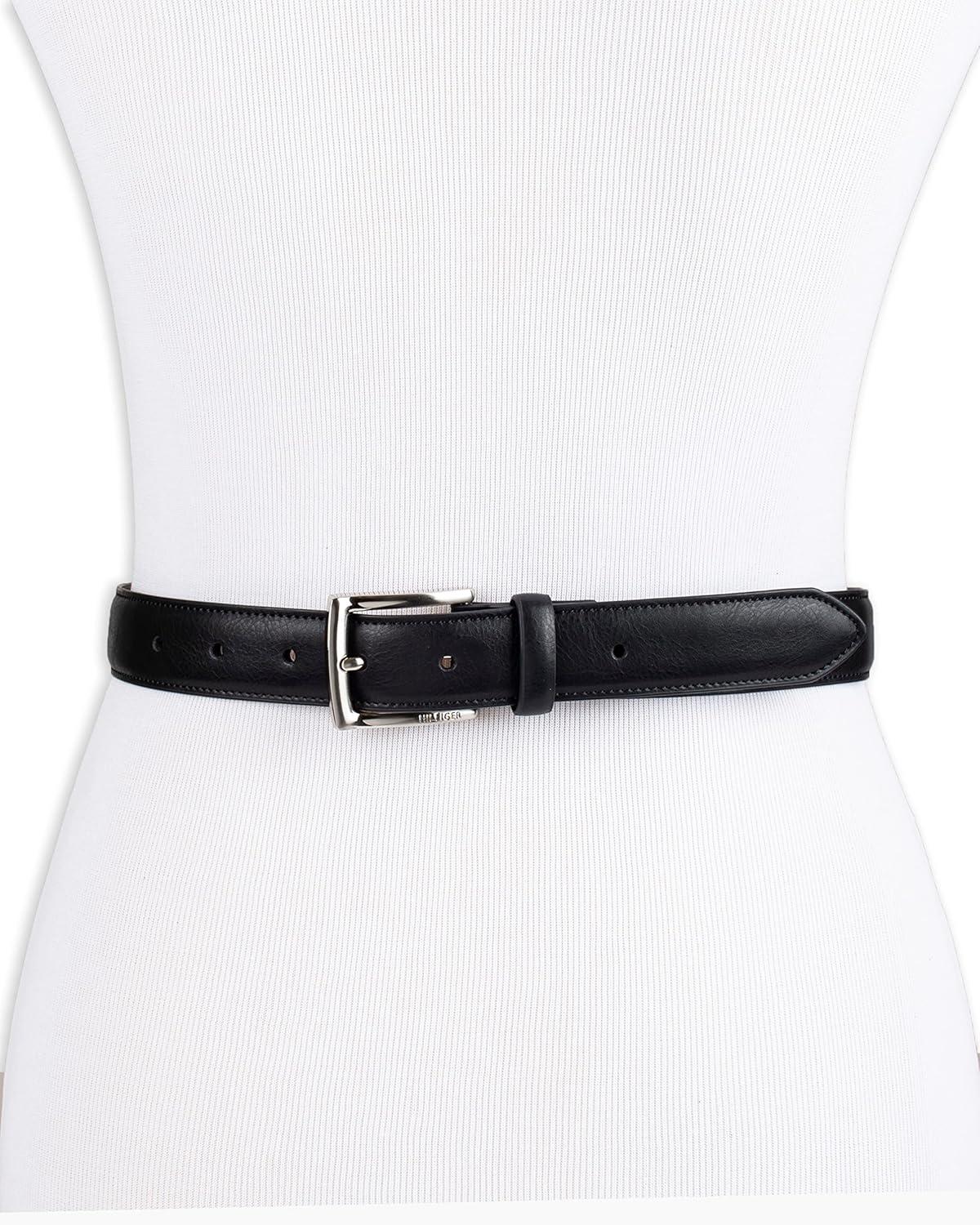 imageTommy Hilfiger Big Boys Casual Belt for Jeans Pants UniformClassic Black