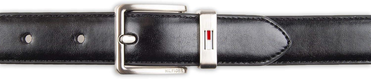 imageTommy Hilfiger Big Boys TwoinOne Reversible Dress BeltBlackCognac Logo