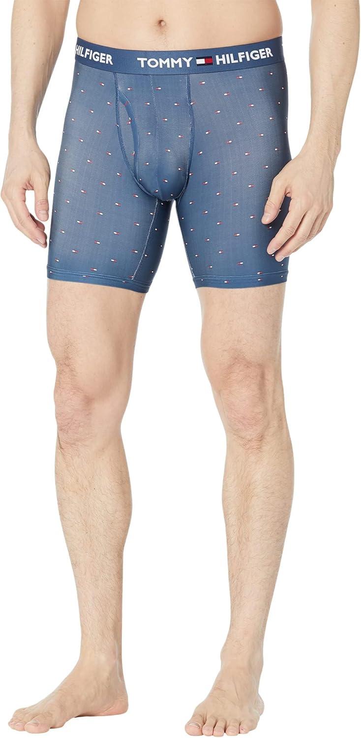 imageTommy Hilfiger Everyday Micro Boxer Brief 3Pack for Men Elasticized Waistband and Regular FitNew Blue