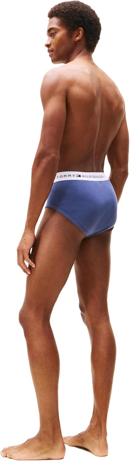 imageTommy Hilfiger Mens Cotton Classic 4Pack Brief1 Breezy Blue 1 Bank Blue 2 Desert Sky
