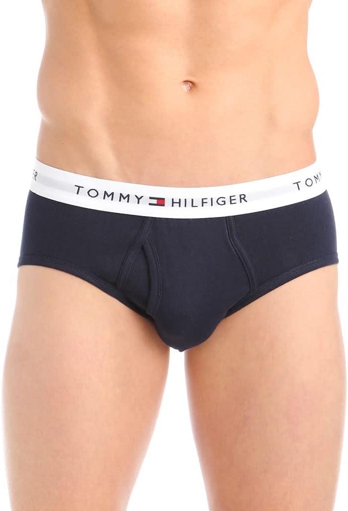 imageTommy Hilfiger Mens Cotton Classic 4Pack Brief2 Dark Blue 1 Red 1 White
