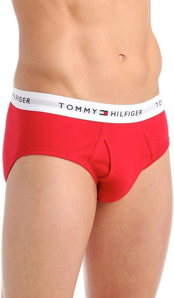 imageTommy Hilfiger Mens Cotton Classic 4Pack Brief2 Dark Blue 1 Red 1 White