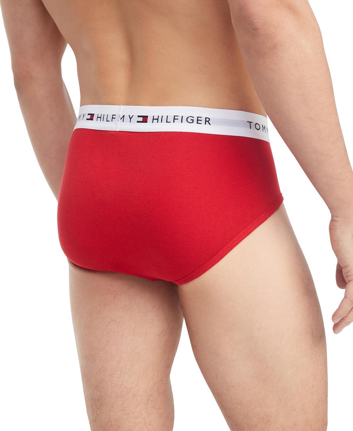 imageTommy Hilfiger Mens Cotton Classic 4Pack Brief2 Navy1 Mahogany1 White