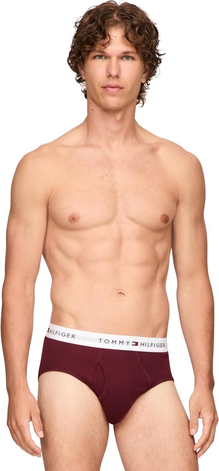 imageTommy Hilfiger Mens Cotton Classic 4Pack BriefDeep Rouge Charcoal Heather Cool Dip Navy