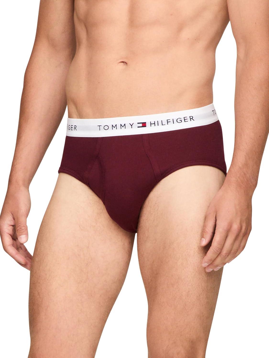 imageTommy Hilfiger Mens Cotton Classic 4Pack BriefDeep Rouge Charcoal Heather Cool Dip Navy