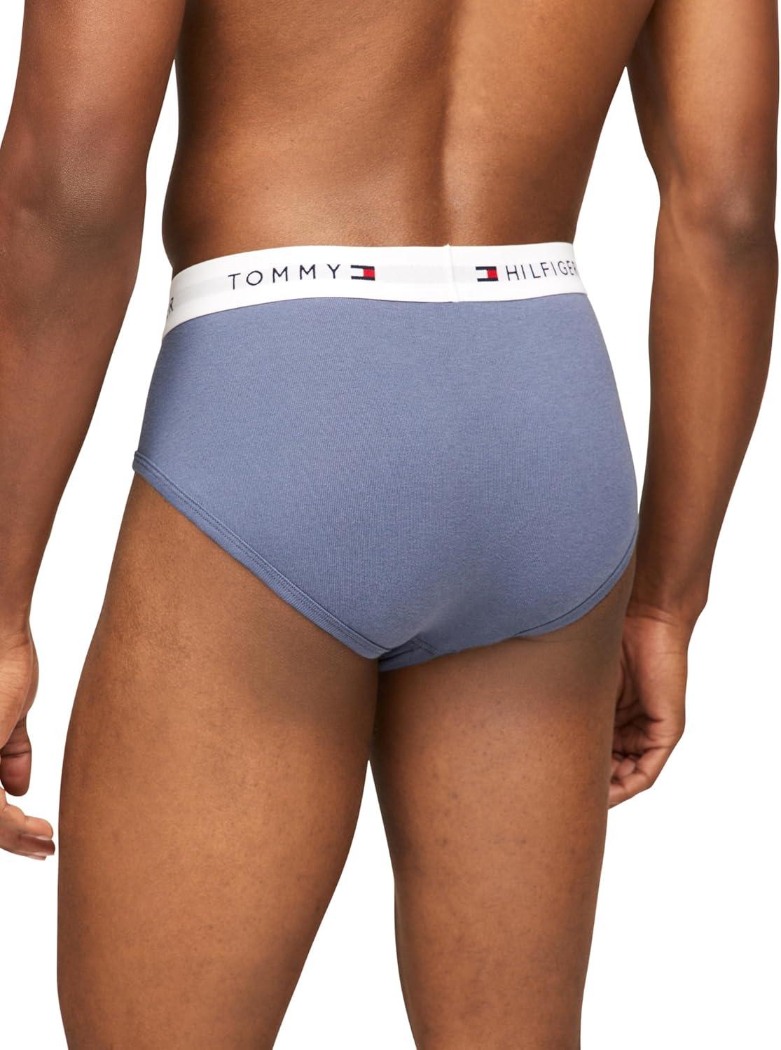 imageTommy Hilfiger Mens Cotton Classic 4Pack BriefPrimary Green Grey Heather Bank Blue Navy