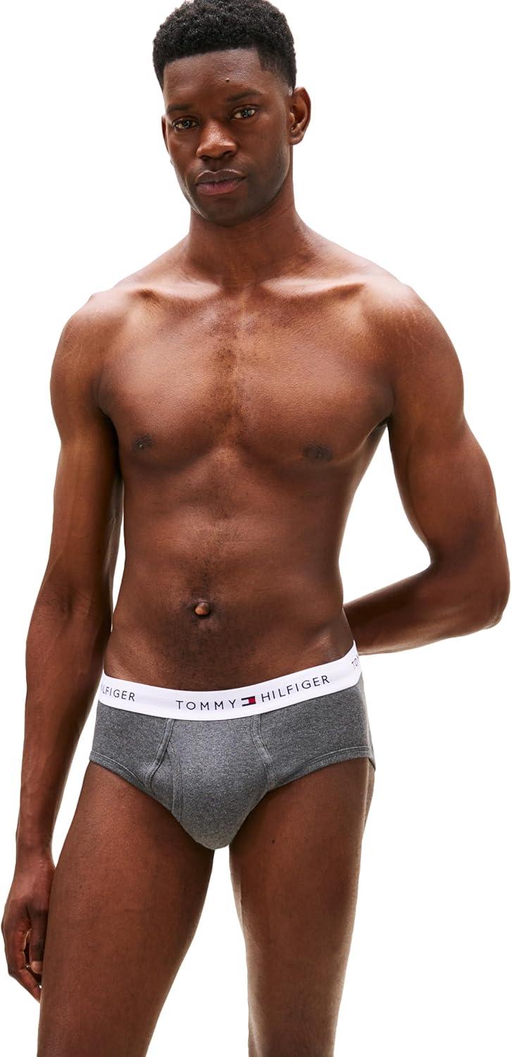 imageTommy Hilfiger Mens Cotton Classic 4Pack BriefRed Navy Medieval Blue Grey Multi