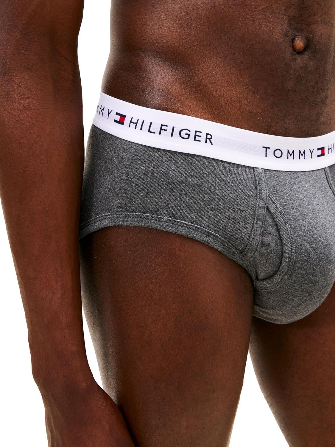 imageTommy Hilfiger Mens Cotton Classic 4Pack BriefRed Navy Medieval Blue Grey Multi