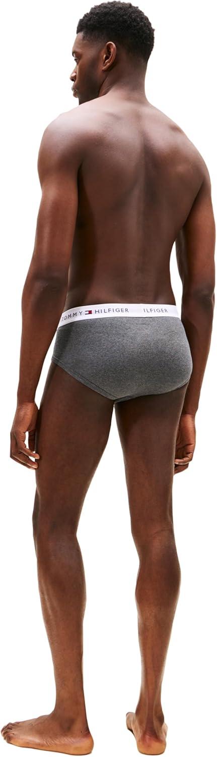 imageTommy Hilfiger Mens Cotton Classic 4Pack BriefRed Navy Medieval Blue Grey Multi
