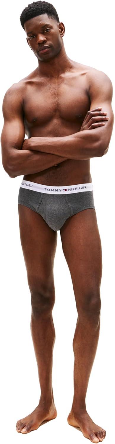 imageTommy Hilfiger Mens Cotton Classic 4Pack BriefRed Navy Medieval Blue Grey Multi
