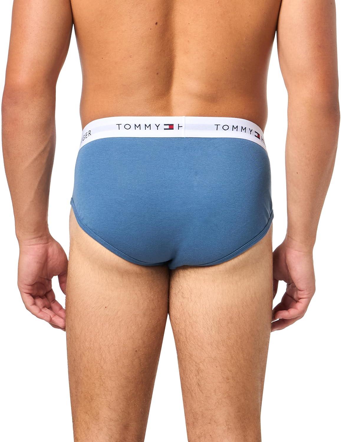 imageTommy Hilfiger Mens Cotton Classic 4Pack BriefRomantic Blue Primary Red North Sky Blue Navy