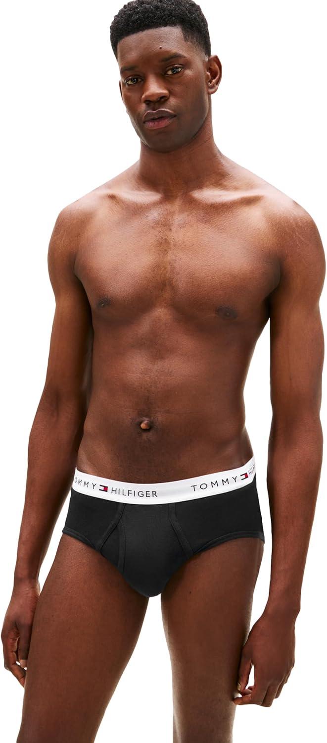 imageTommy Hilfiger Mens Cotton Classic 4Pack BriefSleepy Blue Grey Heather Deep Rouge Desert Sky