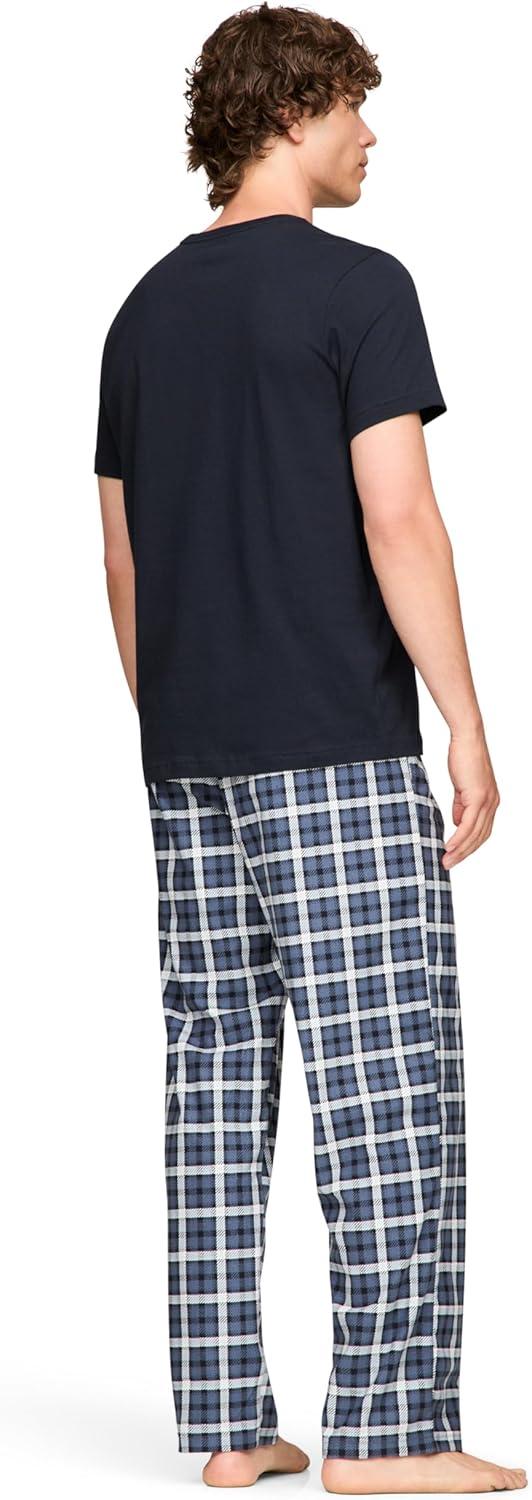 imageTommy Hilfiger Mens Cozy Fleece Sleep SetDesert Sky Bank Blue Plaid