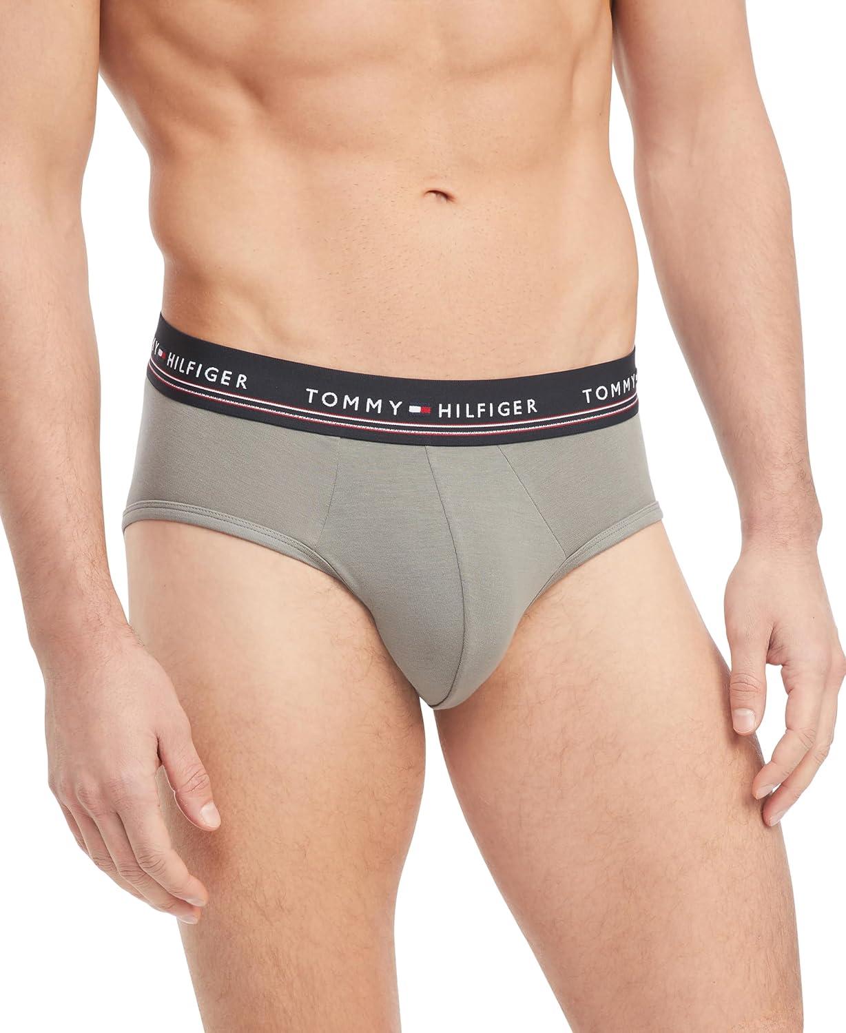 imageTommy Hilfiger Mens Modal 3Pack BriefPewter Grey Black Black