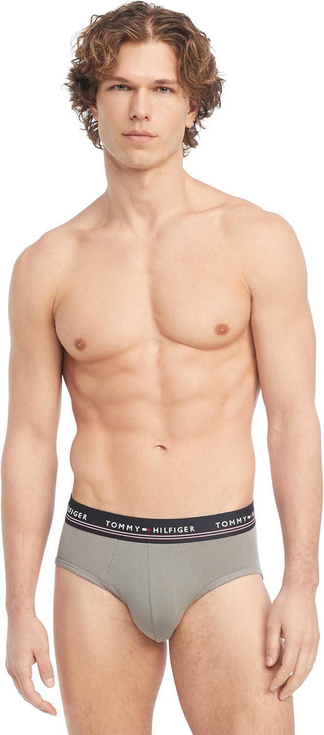 imageTommy Hilfiger Mens Modal 3Pack BriefPewter Grey Black Black