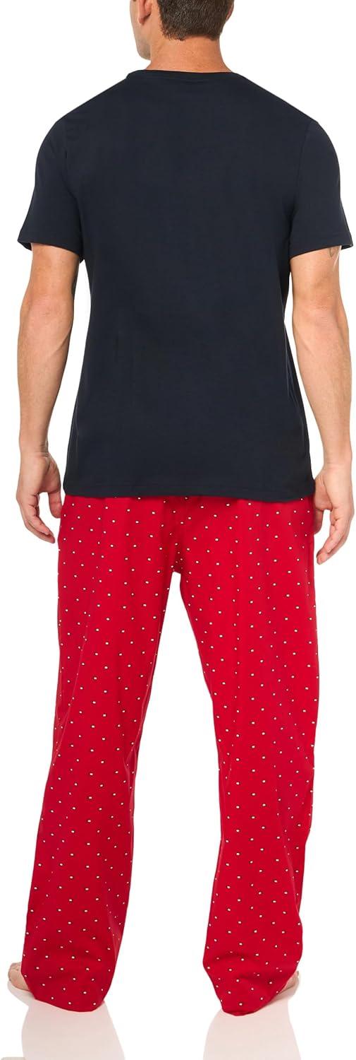 imageTommy Hilfiger Mens Poplin Sleep SetNavy Primary Red Micro Flag