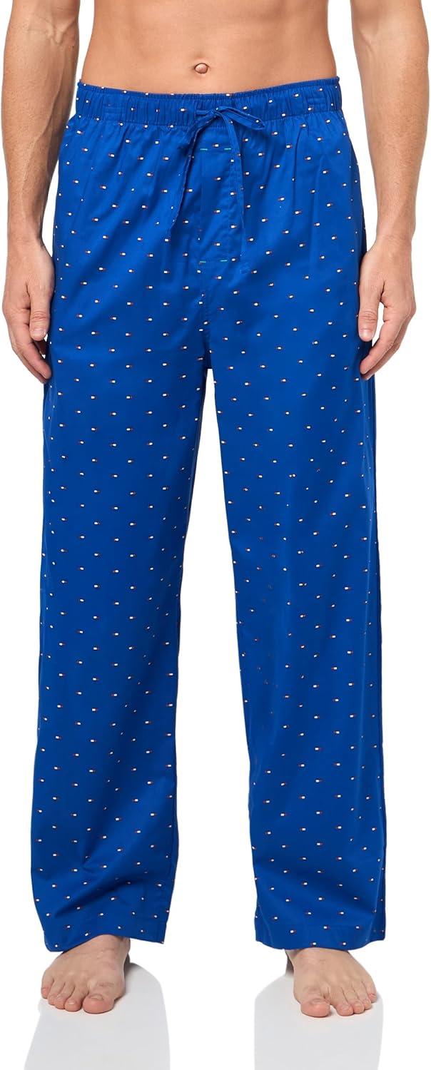 imageTommy Hilfiger Mens Poplin Sleep SetWhite Royalty Micro Flag