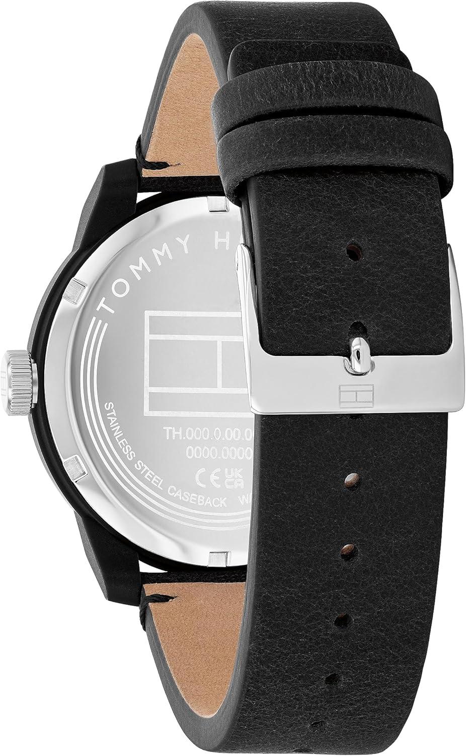 imageTommy Hilfiger Mens Quartz Watch with Black Dial Model 1710542
