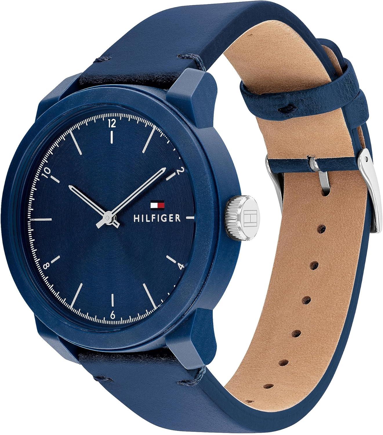 imageTommy Hilfiger Mens Quartz Watch with Blue Dial Model 1710543