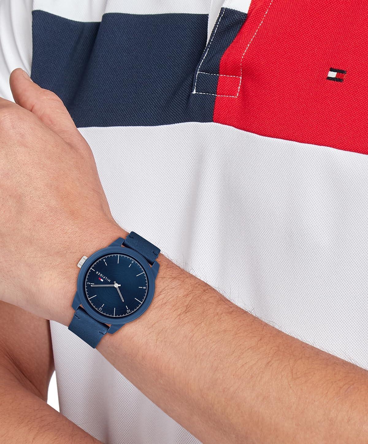 imageTommy Hilfiger Mens Quartz Watch with Blue Dial Model 1710543