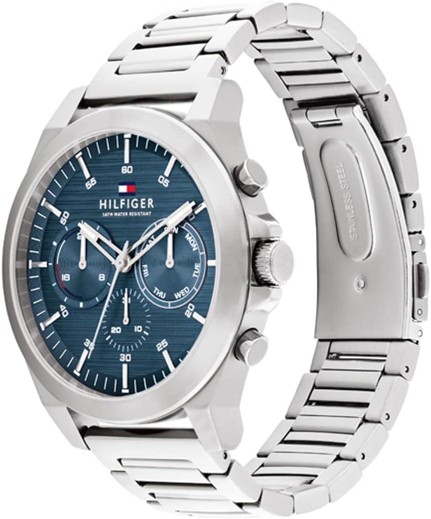 imageTommy Hilfiger Mens Stainless Steel Quartz Watches Timekeeping with StyleBlueSilver