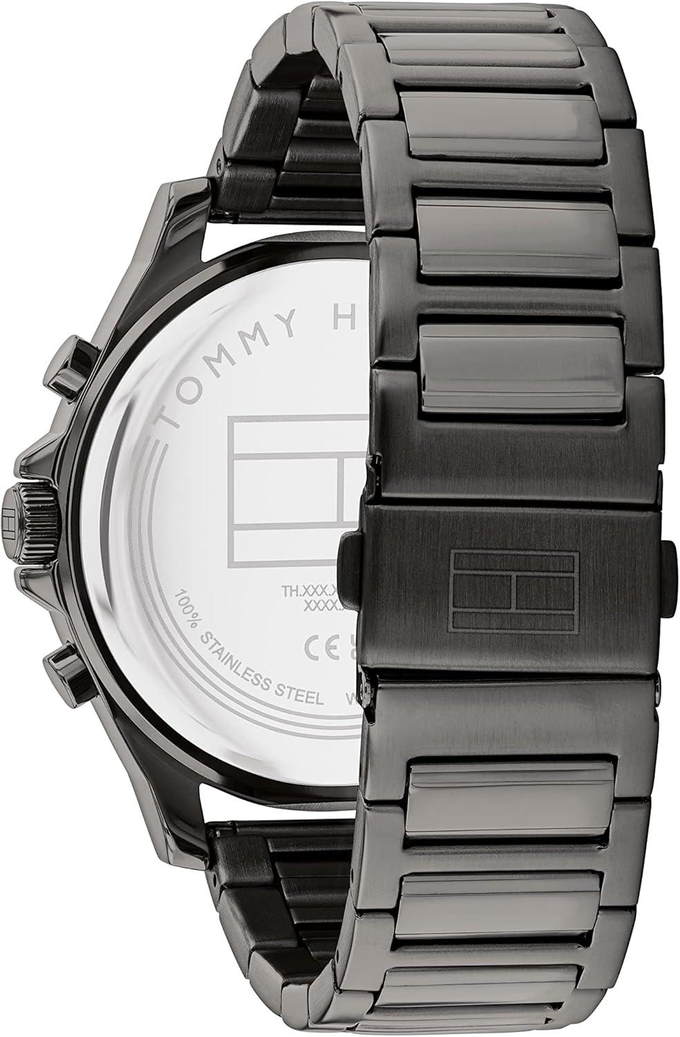 imageTommy Hilfiger Mens Stainless Steel Quartz Watches Timekeeping with StyleGunmetalGray Steel