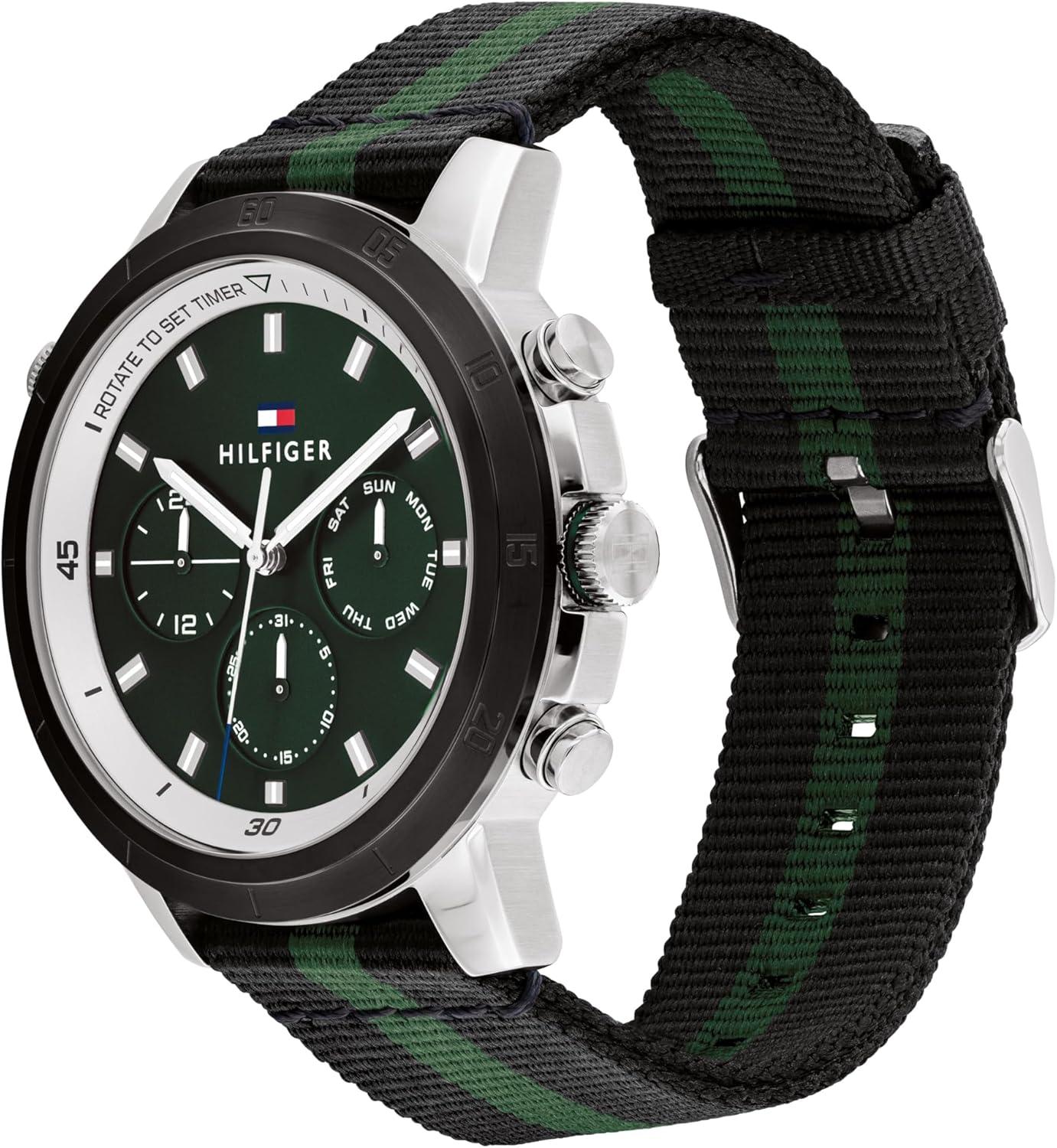 imageTommy Hilfiger OceanBound Collection for Men Sporty Multifunction Wristwatch for Him Recycled Plastic WaterResistant up to 5 ATM50 Meters Premium Fashion for Everyday Wear 44mm