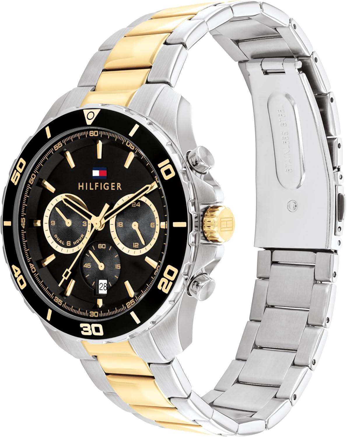 imageTommy Hilfiger Sport Lux Mens Watch Multifunction Wristwatch for Him Stainless Steel Bracelet Water Resistant up to 5 ATM50 Meters Premium Fashion for All Occasions 43mm