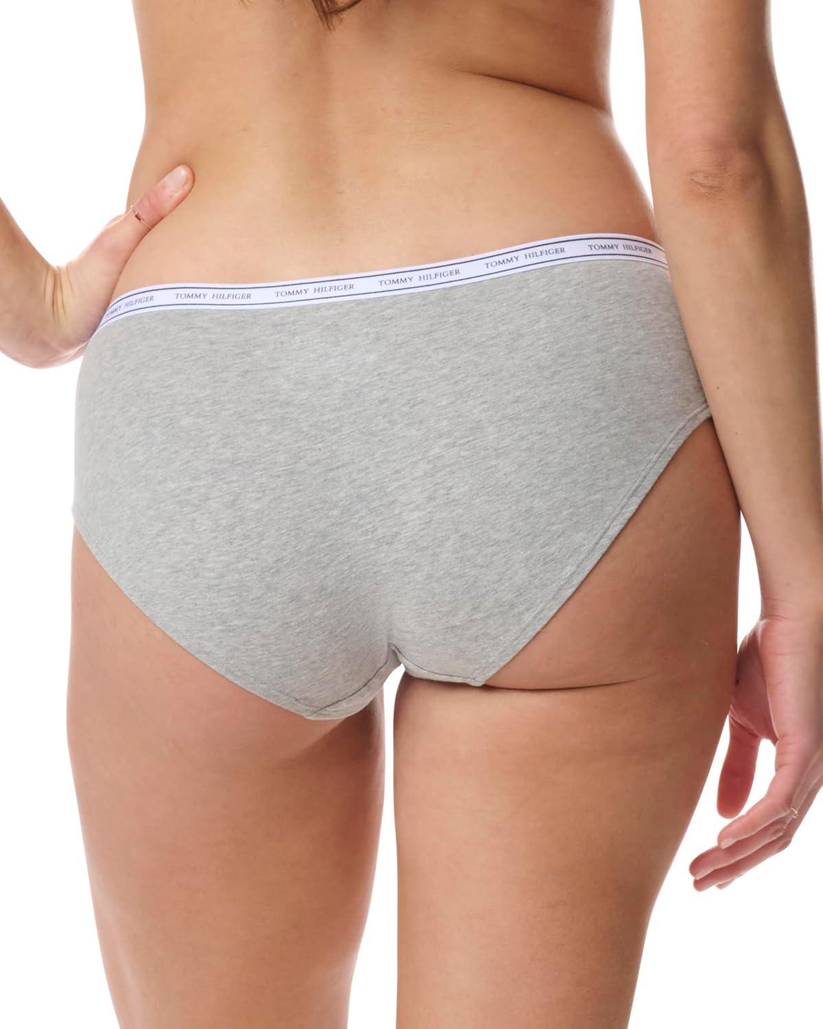 imageTommy Hilfiger Womens Cotton Hipster Panty MultipackHeather GreyNavy Red Black