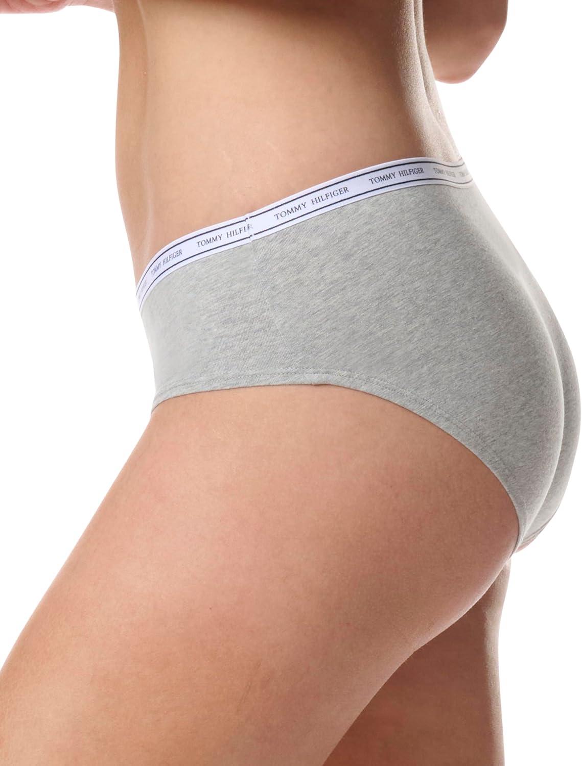 imageTommy Hilfiger Womens Cotton Hipster Panty MultipackHeather GreyNavy Red Black