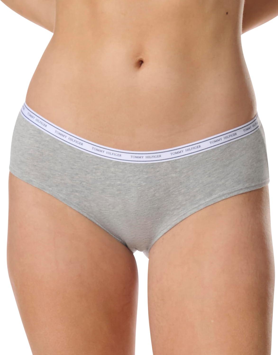 imageTommy Hilfiger Womens Cotton Hipster Panty MultipackHeather GreyNavy Red Black