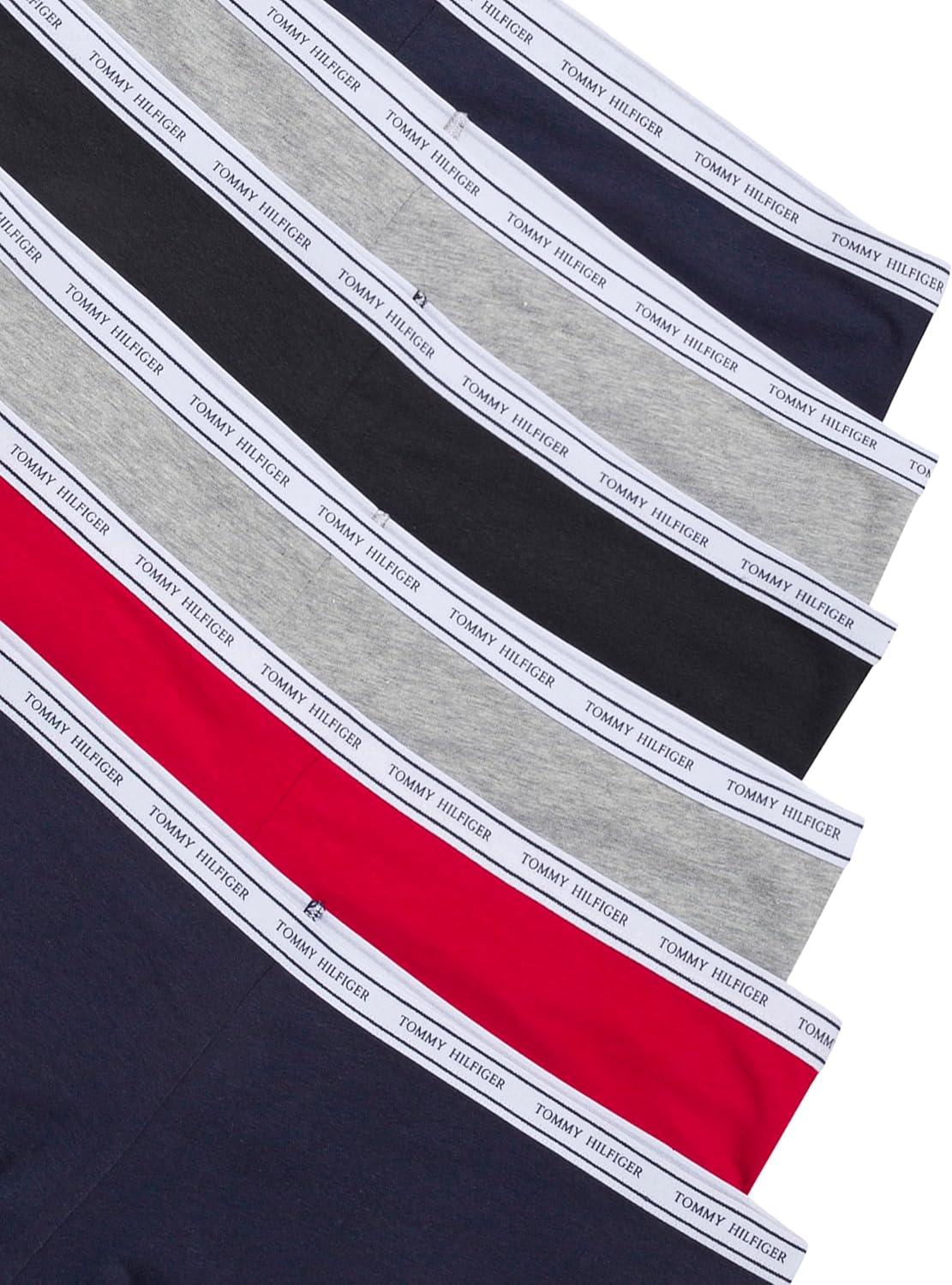 imageTommy Hilfiger Womens Intimate Underwear Basics CottonSoft Boyshort Panties 6PackNavy Red Heather Grey Black Heather Grey