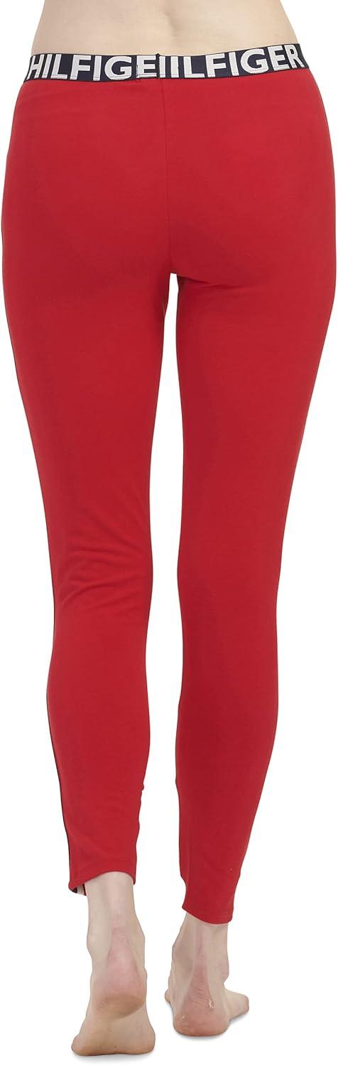 imageTommy Hilfiger Womens Loungewear Retro Style Th Graphic Logo Pajama Bottom Legging PantApple Red