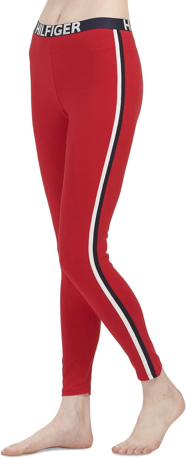 imageTommy Hilfiger Womens Loungewear Retro Style Th Graphic Logo Pajama Bottom Legging PantApple Red