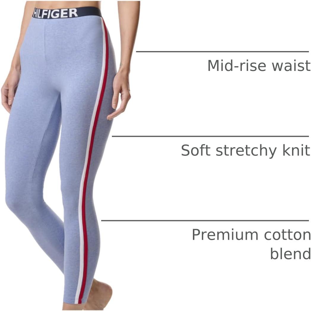 imageTommy Hilfiger Womens Loungewear Retro Style Th Graphic Logo Pajama Bottom Legging PantChambray