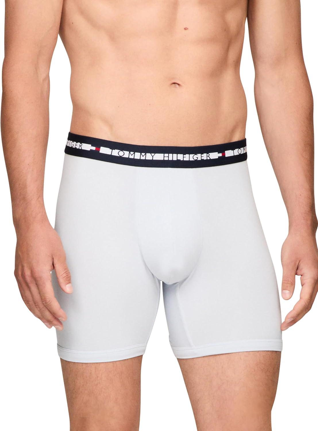 imageTommy Hilfiger mens Comfort Plus 3pack Boxer BriefBreezy Blue Bank Blue Navy