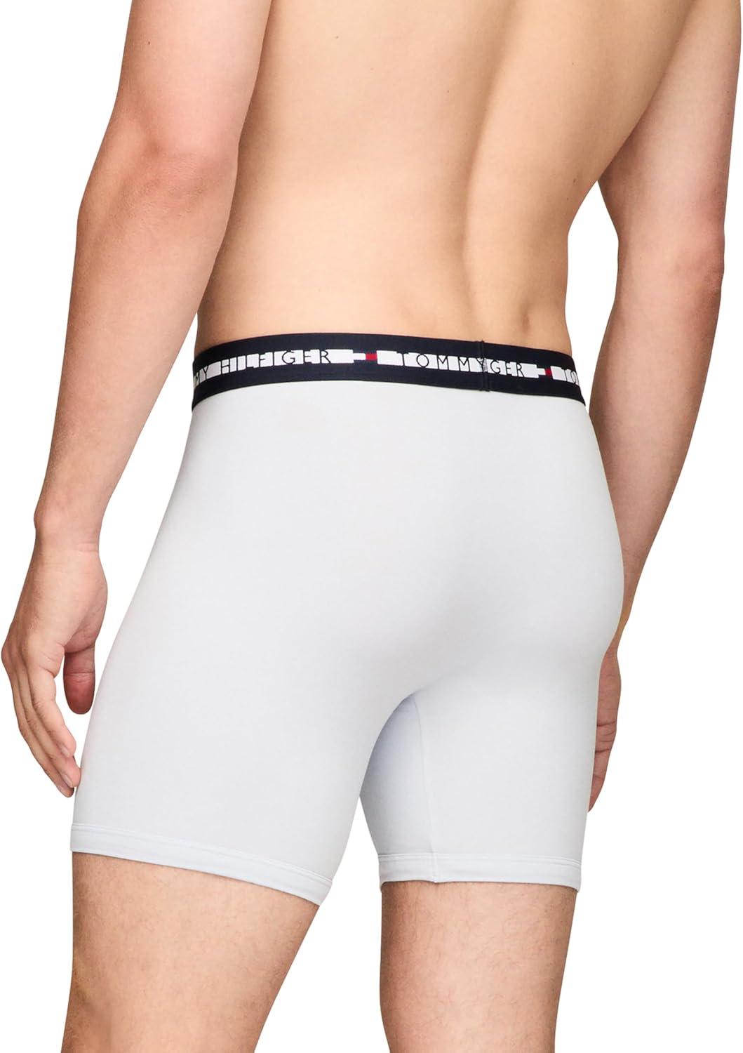 imageTommy Hilfiger mens Comfort Plus 3pack Boxer BriefBreezy Blue Bank Blue Navy