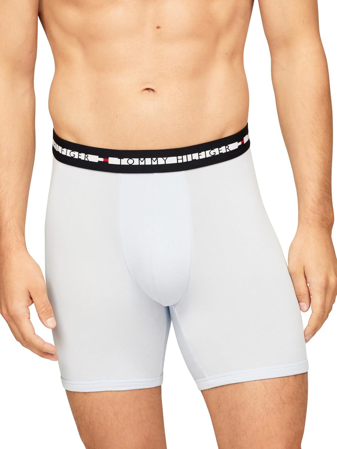 imageTommy Hilfiger mens Comfort Plus 3pack Boxer BriefBreezy Blue North Sky Blue Navy