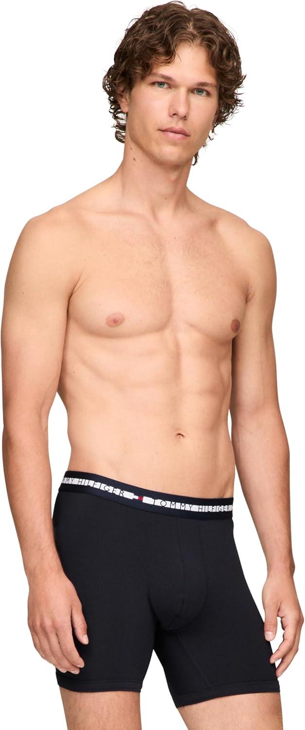 imageTommy Hilfiger mens Comfort Plus 3pack Boxer BriefNorth Sky Blue Vivid Yellow Navy